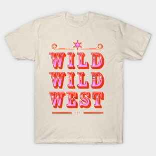 Wild Wild West Cowboy Typography T-Shirt